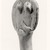 Mycenaean. <em>Female Figure</em>, ca. 1330-1190 B.C.E. Clay, pigment, 5 7/8 x 2 5/16 x 1 3/8 in. (14.9 x 5.9 x 3.5 cm). Brooklyn Museum, Charles Edwin Wilbour Fund, 35.745. Creative Commons-BY (Photo: Brooklyn Museum, CUR.35.745_threequarter_front_negE_print_bw.jpg)