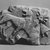 Greek. <em>Acanthus Column Flanked by Heraldic Lions</em>, 6th century B.C.E. Terracotta, 5 7/16 x 5 13/16 x 1 7/16 in. (13.8 x 14.8 x 3.7 cm). Brooklyn Museum, Charles Edwin Wilbour Fund, 35.757. Creative Commons-BY (Photo: Brooklyn Museum, CUR.35.757_NegB_print_bw.jpg)