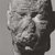  <em>Head of an Old Man</em>, 30 B.C.E.-100 C.E. Limestone, plaster, pigment, 3 3/8 x 2 3/8 x 2 15/16 in. (8.5 x 6 x 7.5 cm). Brooklyn Museum, Gift of Louis Herse, 36.744. Creative Commons-BY (Photo: Brooklyn Museum, CUR.36.744_NegL76_9_print_bw.jpg)