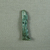  <em>Isis Amulet</em>, 664–332 B.C.E. Faience, 1 3/16 x 1/4 x 5/16 in. (3 x 0.6 x 0.8 cm). Brooklyn Museum, Charles Edwin Wilbour Fund, 37.1076E. Creative Commons-BY (Photo: Brooklyn Museum, CUR.37.1076E_view2.jpg)