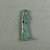  <em>Nephthys Amulet</em>, 664–332 B.C.E. Faience, 1 3/16 x 1/4 x 7/16 in. (3 x 0.6 x 1.1 cm). Brooklyn Museum, Charles Edwin Wilbour Fund, 37.1082E. Creative Commons-BY (Photo: Brooklyn Museum, CUR.37.1082E_view2.jpg)