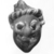 Phoenician. <em>Head Pendant</em>, 4th century B.C.E. Glass, 9/16 x 7/8 in. (1.5 x 2.3 cm). Brooklyn Museum, Gift of Carl Wynn Browne, 37.141. Creative Commons-BY (Photo: Brooklyn Museum, CUR.37.141_negA_bw.jpg)