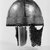 Roman. <em>Helmet</em>, 7th century C.E. Bronze, iron, 11 5/8 x 7 1/16 x Diam. 25 1/16 in. (29.5 x 18 x 63.7 cm). Brooklyn Museum, Charles Edwin Wilbour Fund, 37.1600E. Creative Commons-BY (Photo: Brooklyn Museum, CUR.37.1600E_negD_bw.jpg)