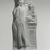  <em>Figure of Harpocrates</em>, 305-30 B.C.E., or later. Clay, pigment, 7 5/8 x 1 1/4 x 2 5/8 in. (19.3 x 3.1 x 6.6 cm). Brooklyn Museum, Charles Edwin Wilbour Fund, 37.1622E. Creative Commons-BY (Photo: Brooklyn Museum, CUR.37.1622E_NegA_print_bw.jpg)