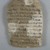  <em>Ostracon in the Shape of a Stela</em>, Year 23 of Ptolemy (III Euergetes I?). Limestone, pigment, 4 5/8 x 3 1/8 x 9/16 in. (11.7 x 8 x 1.4 cm). Brooklyn Museum, Charles Edwin Wilbour Fund, 37.1851E. Creative Commons-BY (Photo: Brooklyn Museum, CUR.37.1851E_view1.jpg)