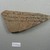  <em>Ostracon</em>, Year 23, Epeiph 30. Terracotta, pigment, 2 1/4 x 3/8 x 5 7/16 in. (5.7 x 1 x 13.8 cm). Brooklyn Museum, Charles Edwin Wilbour Fund, 37.1856E. Creative Commons-BY (Photo: Brooklyn Museum, CUR.37.1856E_view1.jpg)