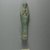  <em>Uninscribed Ushabti</em>, 664–525 B.C.E. Faience, 4 5/16 x 1 1/16 x 7/8 in. (11 x 2.8 x 2.3 cm). Brooklyn Museum, Charles Edwin Wilbour Fund, 37.192E. Creative Commons-BY (Photo: Brooklyn Museum, CUR.37.192E_view1.jpg)