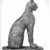  <em>Cat (Bastet)</em>, 305 B.C.E.-1st century C.E. Wood (most likely sycamore fig - Ficus sycomorus L.), gold leaf, gesso, bronze, copper, pigment, rock crystal, glass, 26 3/8 x 7 1/4 x 19 in. (67 x 18.4 x 48.3 cm). Brooklyn Museum, Charles Edwin Wilbour Fund, 37.1945E. Creative Commons-BY (Photo: Brooklyn Museum, CUR.37.1945E_NegC_bw.jpg)