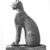  <em>Cat (Bastet)</em>, 305 B.C.E.-1st century C.E. Wood (most likely sycamore fig - Ficus sycomorus L.), gold leaf, gesso, bronze, copper, pigment, rock crystal, glass, 26 3/8 x 7 1/4 x 19 in. (67 x 18.4 x 48.3 cm). Brooklyn Museum, Charles Edwin Wilbour Fund, 37.1945E. Creative Commons-BY (Photo: Brooklyn Museum, CUR.37.1945E_NegE_bw.jpg)