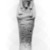  <em>Ushabti of Nesi-Kedwet</em>, 525-343 B.C.E. Faience, 4 7/16 x 1 1/4 in. (11.3 x 3.1 cm). Brooklyn Museum, Charles Edwin Wilbour Fund, 37.199E. Creative Commons-BY (Photo: Brooklyn Museum, CUR.37.199E_NegA_bw.jpg)
