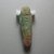  <em>Ushabti of Yuf-o</em>, 664-343 B.C.E. Faience, 3 1/4 x 7/8 x 1/2 in. (8.3 x 2.3 x 1.3 cm). Brooklyn Museum, Charles Edwin Wilbour Fund, 37.233E. Creative Commons-BY (Photo: Brooklyn Museum, CUR.37.233E_view8.jpg)