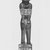Egyptian. <em>Handle of a Fly Whisk (?) in the Form of Bound Nubian</em>, ca. 1539-1292 B.C.E. Wood, 1 7/16 x 8 3/16 in. (3.6 x 20.8 cm). Brooklyn Museum, Charles Edwin Wilbour Fund, 37.275E. Creative Commons-BY (Photo: Brooklyn Museum, CUR.37.275E_NegD_print_bw.jpg)