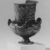  <em>Vase with Three Handles</em>, ca. 1352-1336 B.C.E. Glass, 3 1/2 × Diam. 3 in. (8.9 × 7.6 cm). Brooklyn Museum, Charles Edwin Wilbour Fund, 37.340E. Creative Commons-BY (Photo: Brooklyn Museum, CUR.37.340E_NegA_print_bw.jpg)