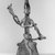 Dahomey. <em>Female Figure with Snakes</em>, late 19th century. Copper alloy, gilt, height (including tripod): 5 1/2 in.  (13.9 cm). Brooklyn Museum, A. Augustus Healy Fund, 37.366. Creative Commons-BY (Photo: Brooklyn Museum, CUR.37.366_print_front_bw.jpg)