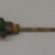  <em>Hair Pin</em>, early 20th century. Quartz, feather, jade, pink tourmaline, coral, 6 3/4 x 1 1/4 in. (17.1 x 3.2 cm). Brooklyn Museum, Frank L. Babbott Fund, 37.371.253. Creative Commons-BY (Photo: Brooklyn Museum, CUR.37.371.253_back.jpg)