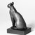  <em>Statue of a Cat</em>, 305-30 B.C.E. Bronze, with tang: 4 13/16 x 1 13/16 x 2 7/8 in. (12.3 x 4.6 x 7.3 cm). Brooklyn Museum, Charles Edwin Wilbour Fund, 37.426E. Creative Commons-BY (Photo: Brooklyn Museum, CUR.37.426E_neg_37.426E_grpA_bw.jpg)