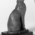  <em>Statuette of a Cat</em>, 332-30 B.C.E. Bronze, 5 9/16 x 2 1/16 x 3 1/8 in. (14.2 x 5.2 x 8 cm). Brooklyn Museum, Charles Edwin Wilbour Fund, 37.427E. Creative Commons-BY (Photo: Brooklyn Museum, CUR.37.427E_neg_37.426E_grpA_bw.jpg)