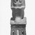  <em>Small Figure of the Goddess Maat Seated on s Stool</em>, 664-525 B.C.E. Bronze, 3 1/16 x 7/8 x 1 1/4 in. (7.8 x 2.2 x 3.2 cm). Brooklyn Museum, Charles Edwin Wilbour Fund, 37.542E. Creative Commons-BY (Photo: Brooklyn Museum, CUR.37.542E_NegL814_20_print_bw.jpg)