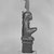  <em>Statuette of the Goddess Maat Seated on a Shrine</em>, ca. 664-332 B.C.E. Bronze, 3 7/8 x 1/2 x 1 1/16 in. (9.9 x 1.2 x 2.7 cm). Brooklyn Museum, Charles Edwin Wilbour Fund, 37.561E. Creative Commons-BY (Photo: Brooklyn Museum, CUR.37.561E_NegB_print_bw.jpg)