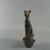  <em>Top of Ceremonial Staff in the Form of the Papyrus Umbel Surmounted by a Cat</em>, ca. 1539–1075 B.C.E. or later. Bronze, 4 3/16 x 5 1/8 in. (10.6 x 13 cm). Brooklyn Museum, Charles Edwin Wilbour Fund, 37.574E. Creative Commons-BY (Photo: Brooklyn Museum, CUR.37.574E_view1.jpg)