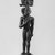  <em>Small Statuette of Horus Wearing an Elaborate Headdress</em>, 664-332 B.C.E. Bronze, 5 1/16 × 1 1/8 × 1 5/8 in. (12.9 × 2.8 × 4.2 cm). Brooklyn Museum, Charles Edwin Wilbour Fund, 37.691E. Creative Commons-BY (Photo: Brooklyn Museum, CUR.37.691E_NegD_print_bw.jpg)