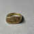  <em>Signet Ring</em>, ca. 1292-1075 B.C.E. Gold, 7/8 x 3/8 x 11/16 in. (2.2 x 1 x 1.8 cm). Brooklyn Museum, Charles Edwin Wilbour Fund, 37.728E. Creative Commons-BY (Photo: Brooklyn Museum, CUR.37.728E_overall.JPG)