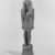 <em>Figure of the God Thoth</em>, 664-343 B.C.E. Faience, 2 7/8 x 3/4 x 1 3/16 in. (7.3 x 1.9 x 3 cm). Brooklyn Museum, Charles Edwin Wilbour Fund, 37.946E. Creative Commons-BY (Photo: , CUR.37.946E_NegA_print_bw.jpg)