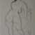 Gaston Lachaise (American, born France, 1882-1935). <em>Back of a Nude Woman</em>, 1929. Black ink on cream, medium-weight, slightly textured wove paper, Sheet: 17 7/8 x 12 in. (45.4 x 30.5 cm). Brooklyn Museum, Gift of Carl Zigrosser, 38.183. © artist or artist's estate (Photo: Brooklyn Museum, CUR.38.183.jpg)