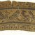 Coptic. <em>Band Fragment with Animal Decoration</em>, 7th century C.E. Linen, wool, 2 1/2 x 8 in. (6.4 x 20.3 cm). Brooklyn Museum, Charles Edwin Wilbour Fund, 38.654. Creative Commons-BY (Photo: Brooklyn Museum (in collaboration with Index of Christian Art, Princeton University), CUR.38.654_ICA.jpg)