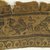 Coptic. <em>Band Fragment with Animal Decoration</em>, 7th century C.E. Linen, wool, 2 1/2 x 8 in. (6.4 x 20.3 cm). Brooklyn Museum, Charles Edwin Wilbour Fund, 38.654. Creative Commons-BY (Photo: Brooklyn Museum (in collaboration with Index of Christian Art, Princeton University), CUR.38.654_detail01_ICA.jpg)