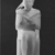  <em>Seated Statuette of Pepy I with Horus Falcon</em>, ca. 2338–2298 B.C.E. Egyptian alabaster (calcite), pigment (Egyptian blue, red), and gypsum, 10 1/2 x 2 3/4 x 6 1/4 in. (26.7 x 6.98 x 15.9 cm). Brooklyn Museum, Charles Edwin Wilbour Fund, 39.120. Creative Commons-BY (Photo: Brooklyn Museum, CUR.39.120_negH_print_bw.jpg)