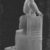  <em>Seated Statuette of Pepy I with Horus Falcon</em>, ca. 2338–2298 B.C.E. Egyptian alabaster (calcite), pigment (Egyptian blue, red), and gypsum, 10 1/2 x 2 3/4 x 6 1/4 in. (26.7 x 6.98 x 15.9 cm). Brooklyn Museum, Charles Edwin Wilbour Fund, 39.120. Creative Commons-BY (Photo: Brooklyn Museum, CUR.39.120_negP_print_bw.jpg)