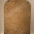 Nubian. <em>Stela of King Ramesses II</em>, ca. 1279–1213 B.C.E. Sandstone, pigment, 36 1/2 x 31 x 5 1/4 in., 345 lb. (92.7 x 78.7 x 13.3 cm, 156.5kg). Brooklyn Museum, Charles Edwin Wilbour Fund, 39.425. Creative Commons-BY (Photo: Brooklyn Museum, CUR.39.425_emagic.jpg)