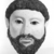 Graeco-Egyptian. <em>Mummy Mask</em>, second half 2nd century C.E. Plaster, pigment, glass, 7 15/16 x 6 9/16 x 10 7/16 in. (20.2 x 16.6 x 26.5 cm). Brooklyn Museum, Gift of Mrs. R. Riefstahl, 40.148. Creative Commons-BY (Photo: Brooklyn Museum, CUR.40.148_NegB_print_bw.jpg)
