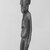Rapanui. <em>Standing Figure (Moai Kavakava)</em>, ca. 1880. Wood, shell or bone, obsidian, 26 x 5 1/8 x 4 3/4 in.  (66 x 13 x 12 cm). Brooklyn Museum, Ella C. Woodward Memorial Fund, 40.918. Creative Commons-BY (Photo: Brooklyn Museum, CUR.40.918_print_threequarter_bw.jpg)