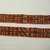 Mapuche. <em>Woven Belt</em>, ca. 1941. Wool and cotton, 1 9/16 x 8 13/16 in. (4 x 22.4 cm). Brooklyn Museum, Museum Expedition 1941, Frank L. Babbott Fund, 41.1273.8. Creative Commons-BY (Photo: Brooklyn Museum, CUR.41.1273.8_detail2.jpg)