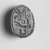  <em>Scarab of Amenhotep I</em>. Steatite, glaze, 7/16 x 11/16 in. (1.1 x 1.8 cm). Brooklyn Museum, Charles Edwin Wilbour Fund, 44.123.142. Creative Commons-BY (Photo: Brooklyn Museum, CUR.44.123.142_neg44.123.115_grpB_print_cropped_bw.jpg)