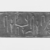  <em>Cylinder Seal</em>, ca. 3000–2625 B.C.E. African blackwood (ebony), 1 3/8 × Diam. 1 5/16 in. (3.5 × 3.4 cm). Brooklyn Museum, Charles Edwin Wilbour Fund, 44.123.28. Creative Commons-BY (Photo: , CUR.44.123.28_NegB_print_bw.jpg)