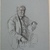 Reginald Marsh (American, 1898-1954). <em>Portrait of Abraham Walkowitz</em>, February 24, 1943. Graphite, ink, and white chalk on blue paper, Sheet: 18 7/16 x 12 7/16 in. (46.8 x 31.6 cm). Brooklyn Museum, Gift of Abraham Walkowitz, 44.71. © artist or artist's estate (Photo: Brooklyn Museum, CUR.44.71.jpg)