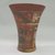Wari. <em>Goblet or Kero cup</em>, 600-1000. Ceramic, pigment, 7 1/8 x 5 7/8 x 6 in. (18.1 x 14.9 x 15.2 cm). Brooklyn Museum, Henry L. Batterman Fund, 44.98. Creative Commons-BY (Photo: Brooklyn Museum, CUR.44.98_view3.jpg)