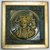 American Encaustic Tile Company Ltd. (1875-1935). <em>Tile</em>, 1885. Glazed earthenware, gilt wood, velvet, 8 3/8 x 8 1/16 in. (21.3 x 20.5 cm). Brooklyn Museum, Gift of Louis C. Garth, 45.139.2. Creative Commons-BY (Photo: Brooklyn Museum, CUR.45.139.2.jpg)