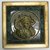 American Encaustic Tile Company Ltd. (1875-1935). <em>Tile</em>, 1885. Glazed earthenware, gilt wood, velvet, 8 3/8 x 8 1/16 in. (21.3 x 20.5 cm). Brooklyn Museum, Gift of Louis C. Garth, 45.139.4 (Photo: Brooklyn Museum, CUR.45.139.4.jpg)