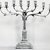 German. <em>Hanukkah Menorah</em>, ca. 1820. Silver-plate, 14 1/2 x 16 x 4 in. (36.8 x 40.6 x 10.2 cm). Brooklyn Museum, Purchased with funds given by Moses Spatt, 49.228.3. Creative Commons-BY (Photo: Brooklyn Museum, CUR.49.228.3.jpg)