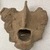  <em>Modeled Head</em>, ca. 13th century. Ceramic, black pitch, 7 × 6 1/4 × 4 1/2 in. (17.8 × 15.9 × 11.4 cm). Brooklyn Museum, Gift of Albert Gallatin, 49.36. Creative Commons-BY (Photo: Brooklyn Museum, CUR.49.36_back.jpg)