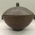 Marquesan. <em>Bowl with Cover (Ko’oka)</em>. Wood, 4 13/16 x 9 1/16 in. (12.2 x 23 cm). Brooklyn Museum, Museum Collection Fund and Henry L. Batterman Fund, 49.47.1. Creative Commons-BY (Photo: Brooklyn Museum, CUR.49.47.1_overall1.jpg)