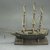  <em>Model of 3 Masted Schooner</em>. Wood, Ship: 13 x 6 1/2 x 15 1/2 in. (33 x 16.5 x 39.4 cm). Brooklyn Museum, Bequest of Mrs. William Sterling Peters, 50.141.182a-b (Photo: Brooklyn Museum, CUR.50.141.182a-b_Side1.jpg)