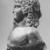Egypto-Roman. <em>Medallion Fragment</em>, ca. 150 C.E. Silver, gold leaf overlay, 3 1/16 × 1 7/8 in. (7.8 × 4.8 cm). Brooklyn Museum, Charles Edwin Wilbour Fund, 50.63. Creative Commons-BY (Photo: Brooklyn Museum, CUR.50.63_NegA_print_bw.jpg)