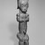 An Ntem River Valley Master. <em>Reliquary Guardian Figure (Eyema-o-Byeri)</em>, mid-18th to mid-19th century. Wood, iron, 23 × 5 3/4 × 5 in. (58.4 × 14.6 × 12.7 cm). Brooklyn Museum, Frank L. Babbott Fund, 51.3. Creative Commons-BY (Photo: Brooklyn Museum, CUR.51.3_print_threequarter_bw.jpg)