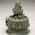 <em>Ewer with Cover</em>, first half 12th century. Stoneware with underglaze slip decoration and celadon glaze, 9 7/8 x 9 1/2 x 5 1/2 in. (25.1 x 24.1 x 14 cm). Brooklyn Museum, Gift of Mrs. Darwin R. James III, 56.138.1a-b. Creative Commons-BY (Photo: Brooklyn Museum (in collaboration with National Research Institute of Cultural Heritage, , CUR.56.138.1a-b_lid_view2_Heon-Kang_photo_NRICH.jpg)