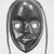 Dan. <em>Mask</em>, late 19th-early 20th century. Wood, fiber, resin, 10 1/4 x 5 5/8 in.  (26.0 x 14.3 cm). Brooklyn Museum, Gift of Arturo and Paul Peralta-Ramos, 56.6.26. Creative Commons-BY (Photo: Brooklyn Museum, CUR.56.6.26_print_bw.jpg)
